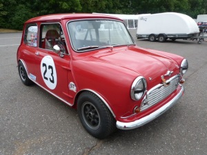 Our New Mini Cooper 'S' all in one piece after the weekend Racing